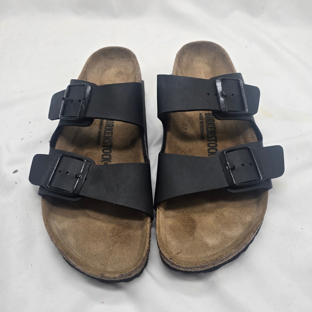 Birkenstock Arizona Sandals Men 42 Black Birko-Flor Cork Footbed
